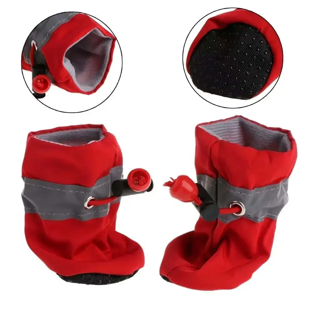 4Pcs Water-Resistant Dog Shoes for Small Dogs - Protect Your Pet'S Paws and Keep
